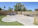A large backyard featuring hardscape, landscaping, and lounge furniture at 869 W Shellfish Dr, Gilbert, AZ 85233