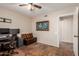Office space featuring slate flooring, natural light and comfortable furnishings at 9121 E Karen Dr, Scottsdale, AZ 85260