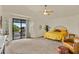 Spacious bedroom with ceiling fan and sliding doors to a balcony at 1365 N Drexel St, Mesa, AZ 85207