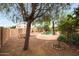 Spacious backyard featuring a pool, mature trees, and decorative landscaping at 2229 S 82Nd Ln, Phoenix, AZ 85043