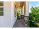 Covered walkway featuring stone accents and decorative brick flooring at 2716 S Chatsworth --, Mesa, AZ 85209