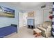 bedroom with baseball themed decor and comfortable seating at 3089 E Indigo Bay Dr, Gilbert, AZ 85234