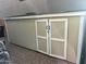 Backyard shed for ample storage with easy access to the pool pump equipment at 38242 N Armadillo Dr, San Tan Valley, AZ 85140