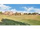 Expansive common area with vibrant green grass and well-kept landscaping, providing a scenic view and community gathering spot at 41279 W Elm Dr, Maricopa, AZ 85138