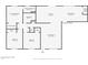 Layout with dimensions and placement of all rooms in the house at 4136 E Eugie Ave, Phoenix, AZ 85032