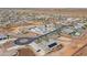 Expansive aerial view showcasing the neighborhood's desert landscape and well-maintained homes at 460 W Chase St, San Tan Valley, AZ 85143