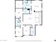 Detailed second floor plan displaying the layout of bedrooms, bathrooms, and laundry room at 550 E Zion Pl, Chandler, AZ 85249