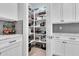 Organized walk-in pantry with white shelving and ample storage space in a modern kitchen at 550 E Zion Pl, Chandler, AZ 85249