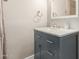 Bathroom features a modern vanity with a sink, a mirror, and contemporary fixtures at 8103 E Southern #303 Ave, Mesa, AZ 85209