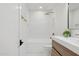 Bathroom featuring a bathtub, stylish fixtures, and modern design at 8403 E Fairmount Ave, Scottsdale, AZ 85251