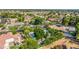 Aerial view showing mature trees, white exterior, and beautiful backyard landscaping at 9310 S Bala Dr, Tempe, AZ 85284