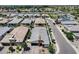 Aerial view of the property showcasing the home's design and landscaping at 1202 E Nolan Pl, Chandler, AZ 85249