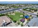 Aerial view of the neighborhood park, showcasing the playground and green space at 1202 E Nolan Pl, Chandler, AZ 85249