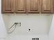 Laundry room space with plumbing connections, electrical outlets, and overhead cabinets at 18121 E San Luis Dr, Gold Canyon, AZ 85118