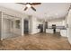 Beautiful living space offers an open layout connecting the living room to the kitchen at 4326 E Cloudburst Ct, Gilbert, AZ 85297