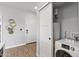Convenient laundry area with a washing machine, dryer, and additional storage space at 475 N 9Th St # 206, Phoenix, AZ 85006