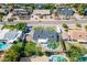 Bird's-eye view of the home with a private pool and manicured backyard at 5937 E Corrine Dr, Scottsdale, AZ 85254