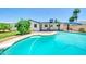 Beautiful backyard pool with patio and lush green landscaping at 6808 N 11Th St, Phoenix, AZ 85014