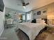 Bright bedroom with a cozy rug, desk and ample closet space at 8750 E Starlight Way, Scottsdale, AZ 85250