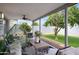 Comfortable covered patio with a view of the landscaped yard at 8750 E Starlight Way, Scottsdale, AZ 85250