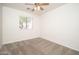 Another secondary bedroom featuring plush carpeting, neutral paint, and a ceiling fan at 11845 W Edgemont Ave, Avondale, AZ 85392