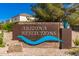 Entrance sign for Arizona Reflections, a community with desert landscaping at 1356 S Mosley Ct, Chandler, AZ 85286