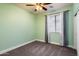 Bedroom featuring a light green wall and carpeted floor at 2761 W Via Calabria --, Phoenix, AZ 85086