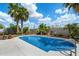 Beautiful pool area surrounded by lush landscaping and clear blue skies at 2761 W Via Calabria --, Phoenix, AZ 85086