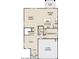 First floor layout showcases an open kitchen, dining, living area and flex room plus a 2 car garage at 3908 S 98Th Ln, Tolleson, AZ 85353