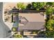 Aerial view of the house showcases the tile roof and well-maintained landscaping at 4032 S Santa Rita Pl, Chandler, AZ 85249