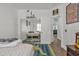 bedroom with a twin bed, blue and yellow rug, and space themed decor at 4159 E Jasper Dr, Gilbert, AZ 85296