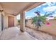 Covered patio area with bougainvillea at 540 N May St # 1109, Mesa, AZ 85201