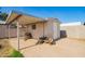 Exterior of shed with covered area and concrete flooring at 62 W Beall Ave, Mesa, AZ 85210