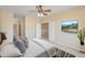 Lovely bedroom with a ceiling fan, soft carpet, and a cozy atmosphere at 705 W Queen Creek Rd # 1201, Chandler, AZ 85248