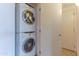 Modern laundry area with stacked washer and dryer unit at 7167 E Rancho Vista Dr # 2007, Scottsdale, AZ 85251