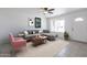 Bright living room with stylish furnishings, neutral decor, and plenty of natural light at 929 W Knowles Cir, Mesa, AZ 85210