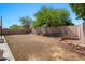 Backyard features a privacy wall, landscaping, and space for outdoor activities at 10646 E Enid Ave, Mesa, AZ 85208