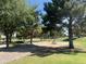 Scenic park view featuring mature trees, open green spaces, and a playground at 10646 E Enid Ave, Mesa, AZ 85208