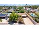 This aerial view highlights the property's lush landscaping, and convenient access to nearby amenities at 11011 N 39Th St, Phoenix, AZ 85028