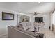 Modern living room featuring wood-look floors, stylish furniture, and an open layout at 1235 E Dover St, Mesa, AZ 85203