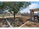 Large backyard with block wall and landscaping with room for entertaining at 12410 W Flores Dr, El Mirage, AZ 85335