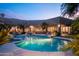 Large backyard pool with a hot tub and lounge area at 22020 N Church Rd, Scottsdale, AZ 85255