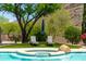Inviting pool area with manicured lawn, comfortable seating, and a serene mountain view at 22020 N Church Rd, Scottsdale, AZ 85255