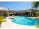 Enjoy outdoor living with a sparkling pool, spa, lounge seating, and mature landscaping at 22020 N Church Rd, Scottsdale, AZ 85255