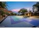 Multi-sport court for tennis and basketball, set against a desert backdrop at 22020 N Church Rd, Scottsdale, AZ 85255