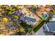 Custom home has a backyard pool, lush lawn, and mature desert landscaping with privacy at 2326 E Gardenia Dr, Phoenix, AZ 85020