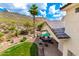 View of the backyard and swimming pool with seating area at 2326 E Gardenia Dr, Phoenix, AZ 85020