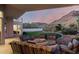 Inviting outdoor patio with comfortable seating, mountain views and manicured landscaping at 2326 E Gardenia Dr, Phoenix, AZ 85020