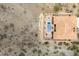 An aerial view of a single-Gathering home featuring a private pool and a well-maintained tile roof at 2722 W Hiddenview Dr, Phoenix, AZ 85045