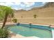 Private pool with custom tile, desert landscaping, and mountain backdrop at 2722 W Hiddenview Dr, Phoenix, AZ 85045